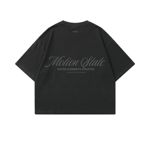 POLERA BOXYFIT NEGRA MOTIONSTATE v2® 100% ALGODÓN