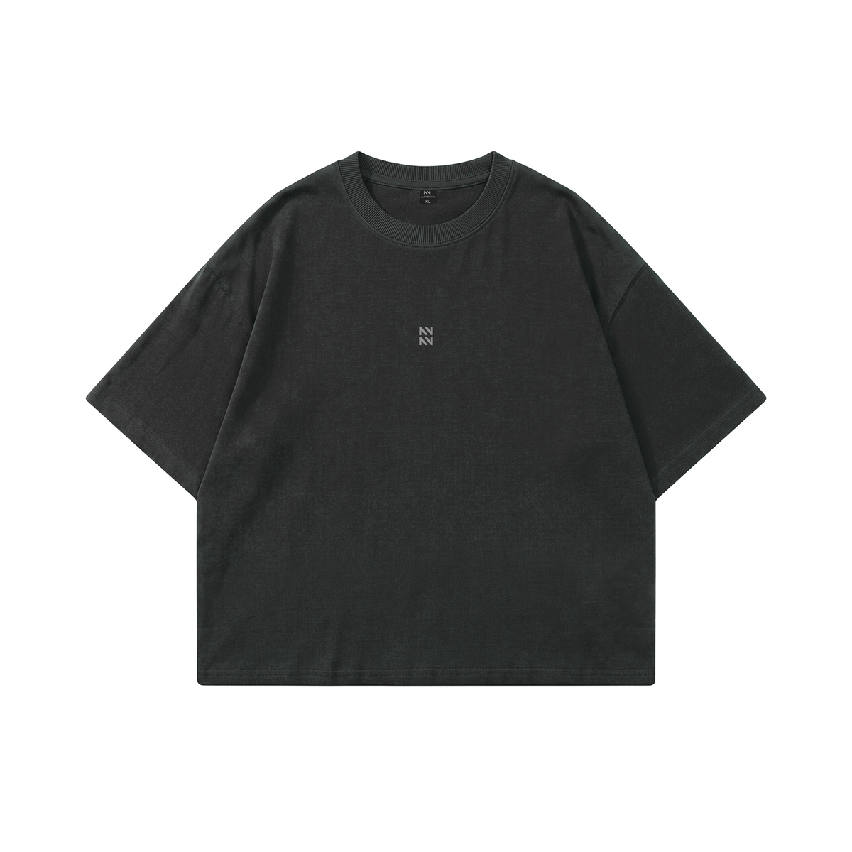 POLERA BOXYFIT BASIC® NEGRO 100% ALGODÓN