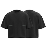 POLERA BOXYFIT NEGRA BASIC® 100% ALGODÓN
