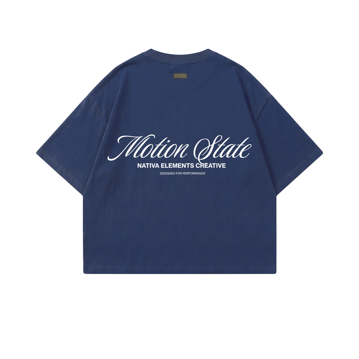 POLERA BOXYFIT AZUL MOTIONSTATE v2® 100% ALGODÓN