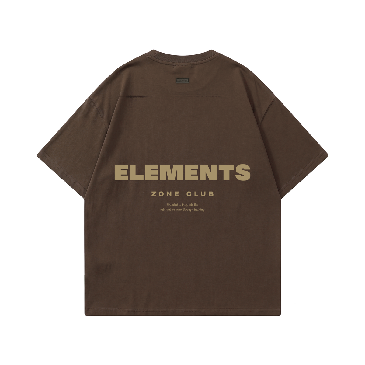 POLERA OVERSIZE ELEMENTS CAFÉ® 100% ALGODÓN
