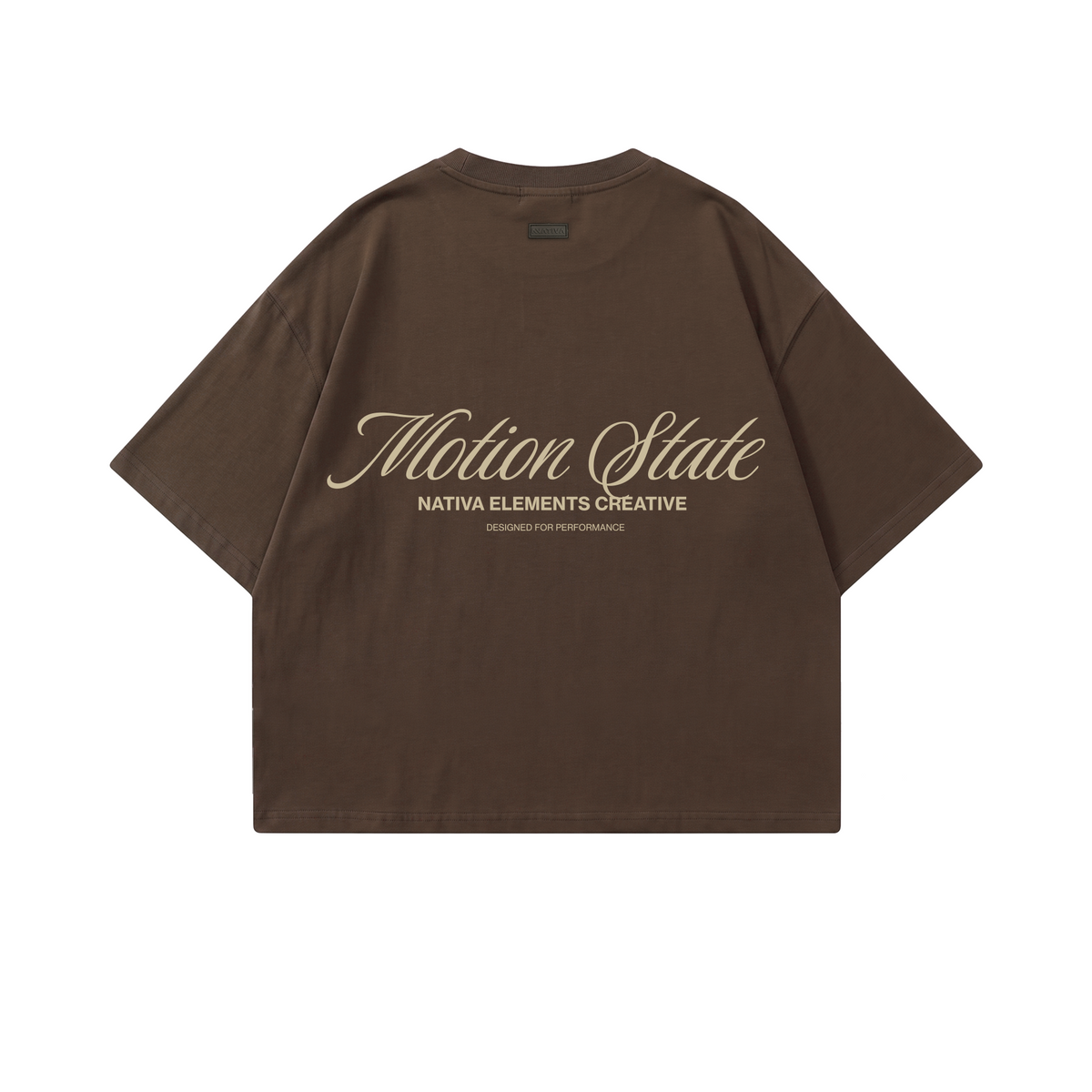 POLERA BOXYFIT CAFÉ MOTIONSTATE v2® 100% ALGODÓN