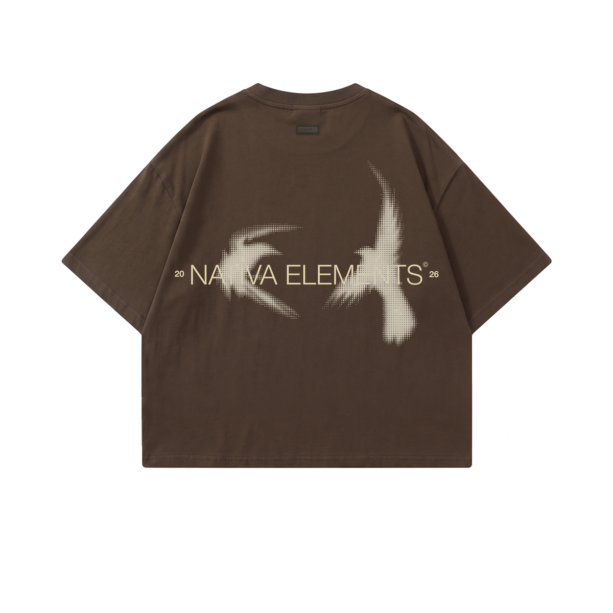 POLERA BOXYFIT ALAS® CAFE 100% ALGODÓN