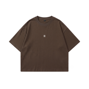 POLERA BOXYFIT BASIC® CAFE 100% ALGODÓN