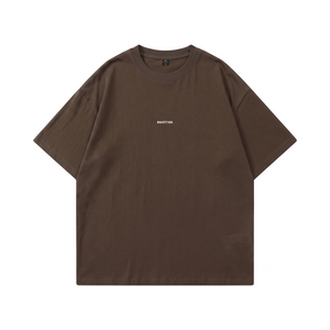 POLERA OVERSIZE BASIC CAFÉ® 100% ALGODÓN