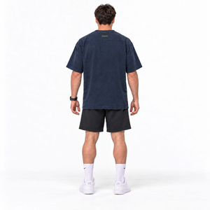 POLERA OVERSIZE AZUL BASIC® 100% ALGODÓN