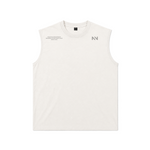 MUSCULOSA TANK OVERSIZE BLANCA BASIC® 100% ALGODÓN
