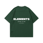 POLERA OVERSIZE VERDE ELEMENTS® 100% ALGODÓN
