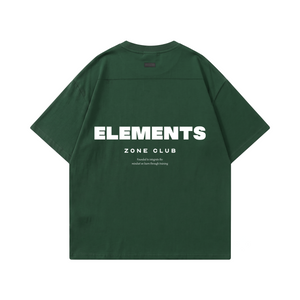 POLERA OVERSIZE VERDE ELEMENTS® 100% ALGODÓN