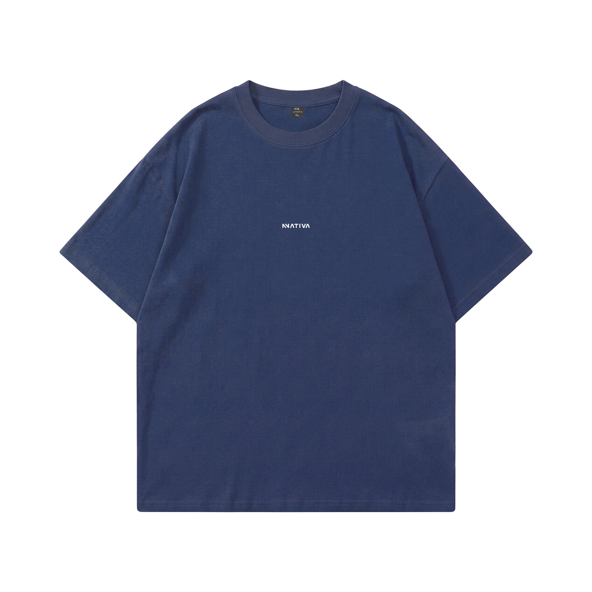 POLERA OVERSIZE AZUL BASIC® 100% ALGODÓN