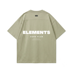 POLERA OVERSIZE ELEMENTS VERDE CLARO® 100% ALGODÓN