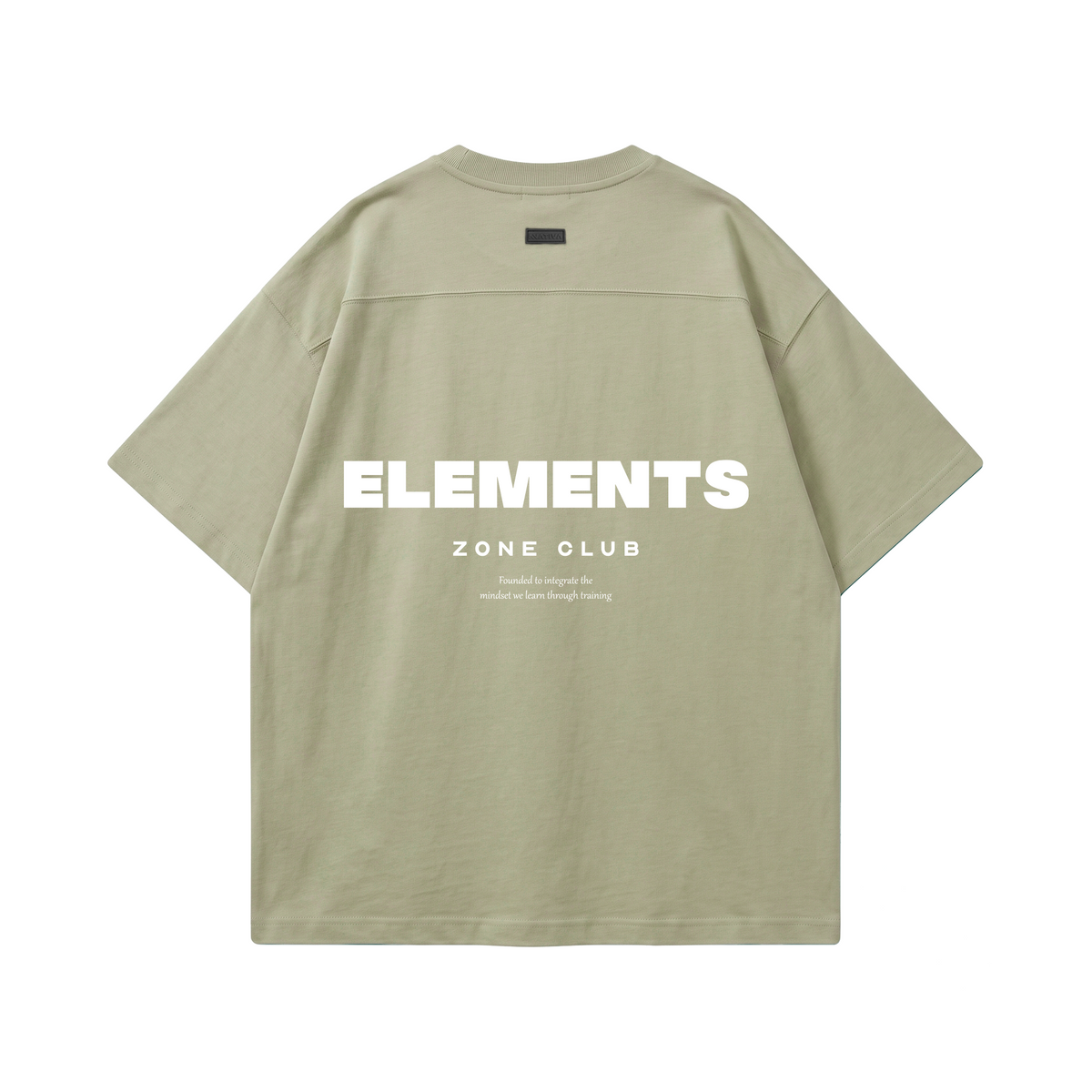 POLERA OVERSIZE ELEMENTS VERDE CLARO® 100% ALGODÓN