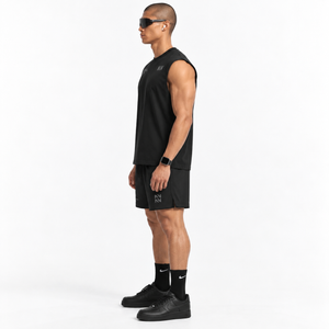 MUSCULOSA TANK OVERSIZE NEGRA BASIC® 100% ALGODÓN