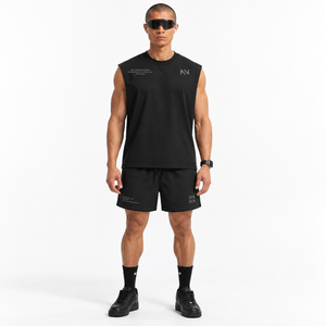 MUSCULOSA TANK OVERSIZE NEGRA BASIC® 100% ALGODÓN