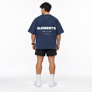POLERA OVERSIZE AZUL ELEMENTS® 100% ALGODÓN