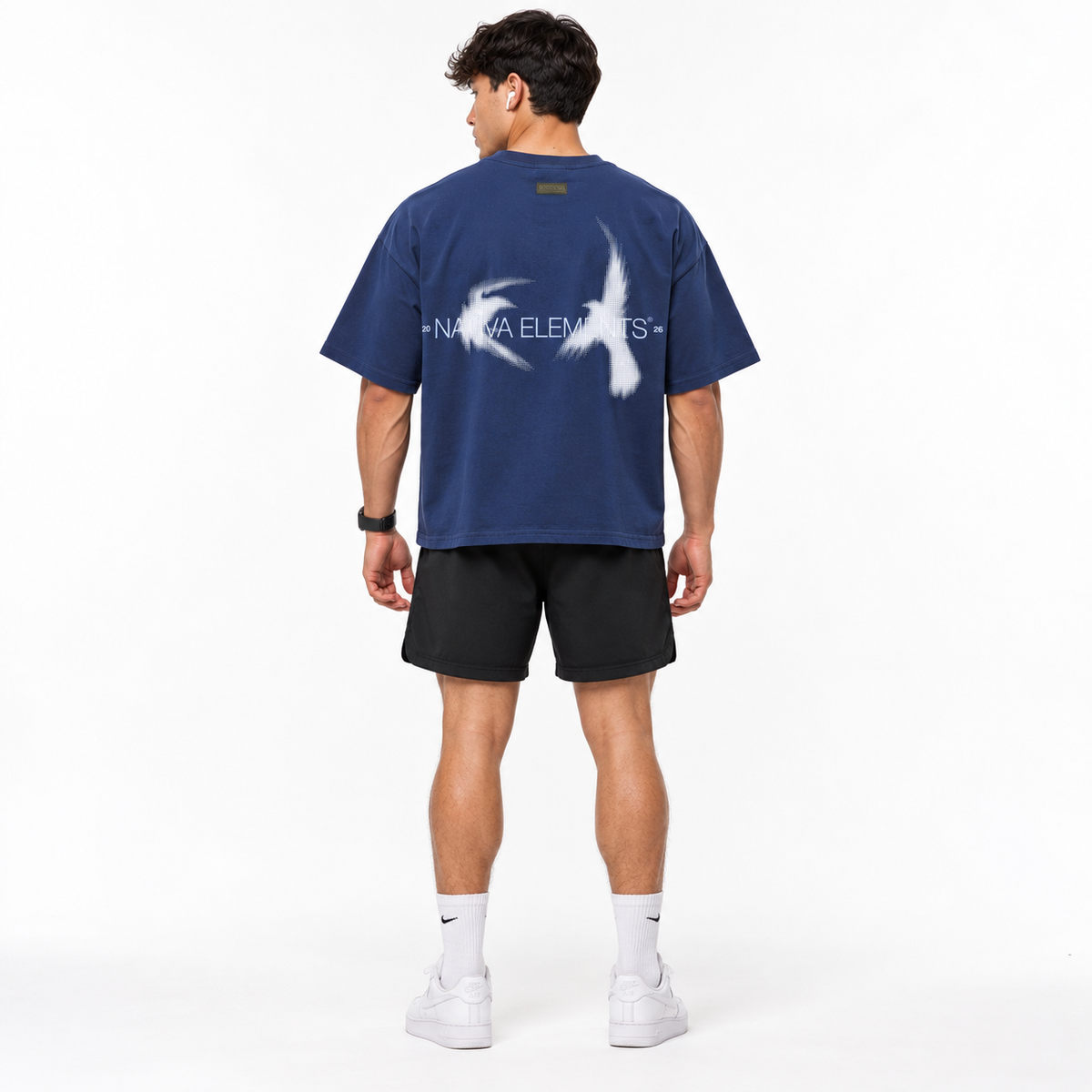 POLERA BOXYFIT ALAS® AZUL 100% ALGODÓN