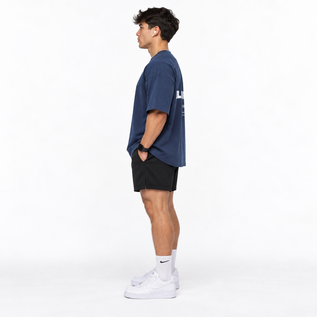 POLERA OVERSIZE AZUL ELEMENTS® 100% ALGODÓN