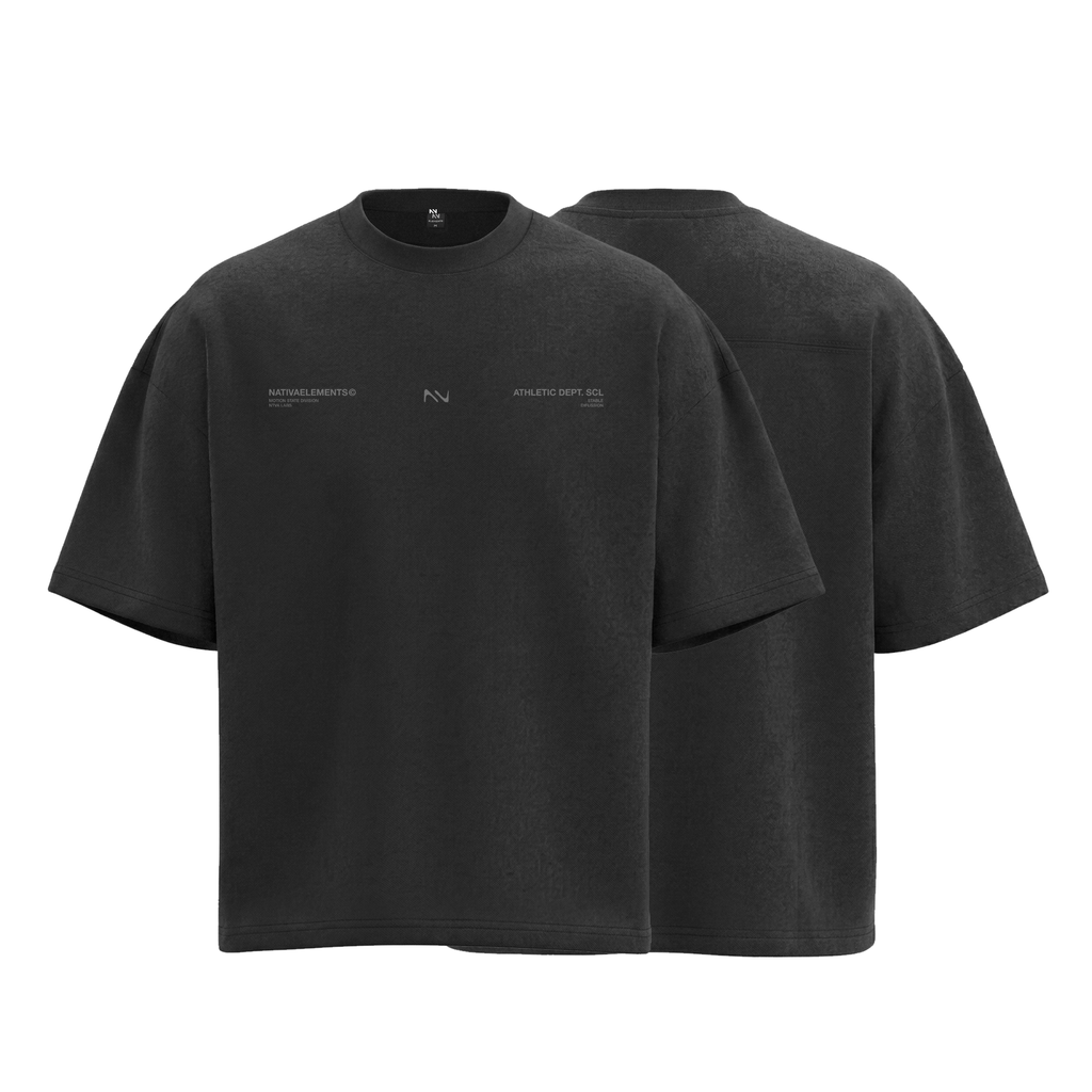 Polera Oversize Difussion™ Negra — vista principal | Nativa Elements
