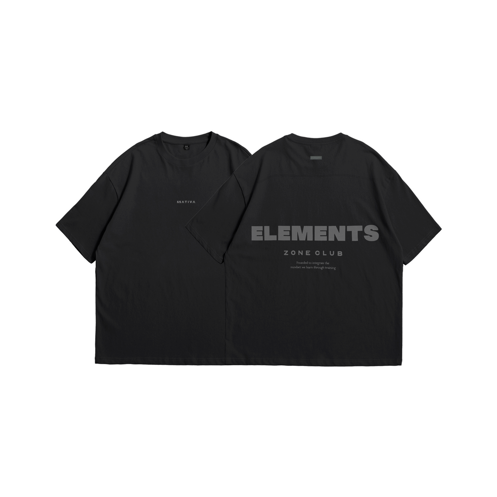 POLERA ELEMENTS™ OVERSIZE NEGRA