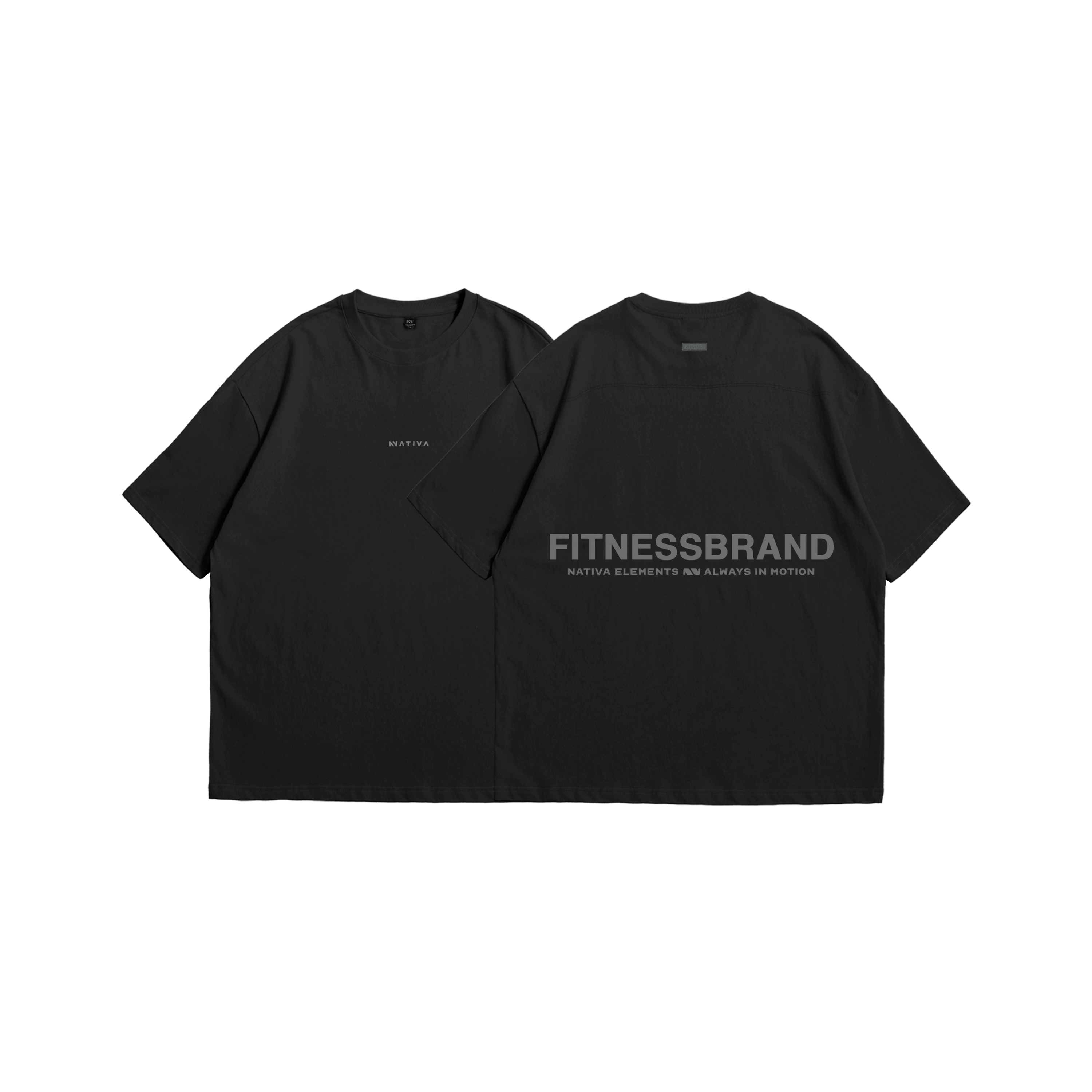 POLERA FITNESSBRAND™ OVERSIZE NEGRA