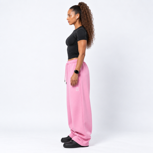 PANTALON BUZO BAGGY ROSADO v2