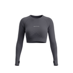 TOP MANGA LARGA DEPORTIVO GRIS OSCURO MUJER NATIVA