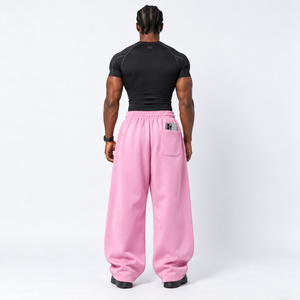 PANTALON BUZO BAGGY ROSADO v2