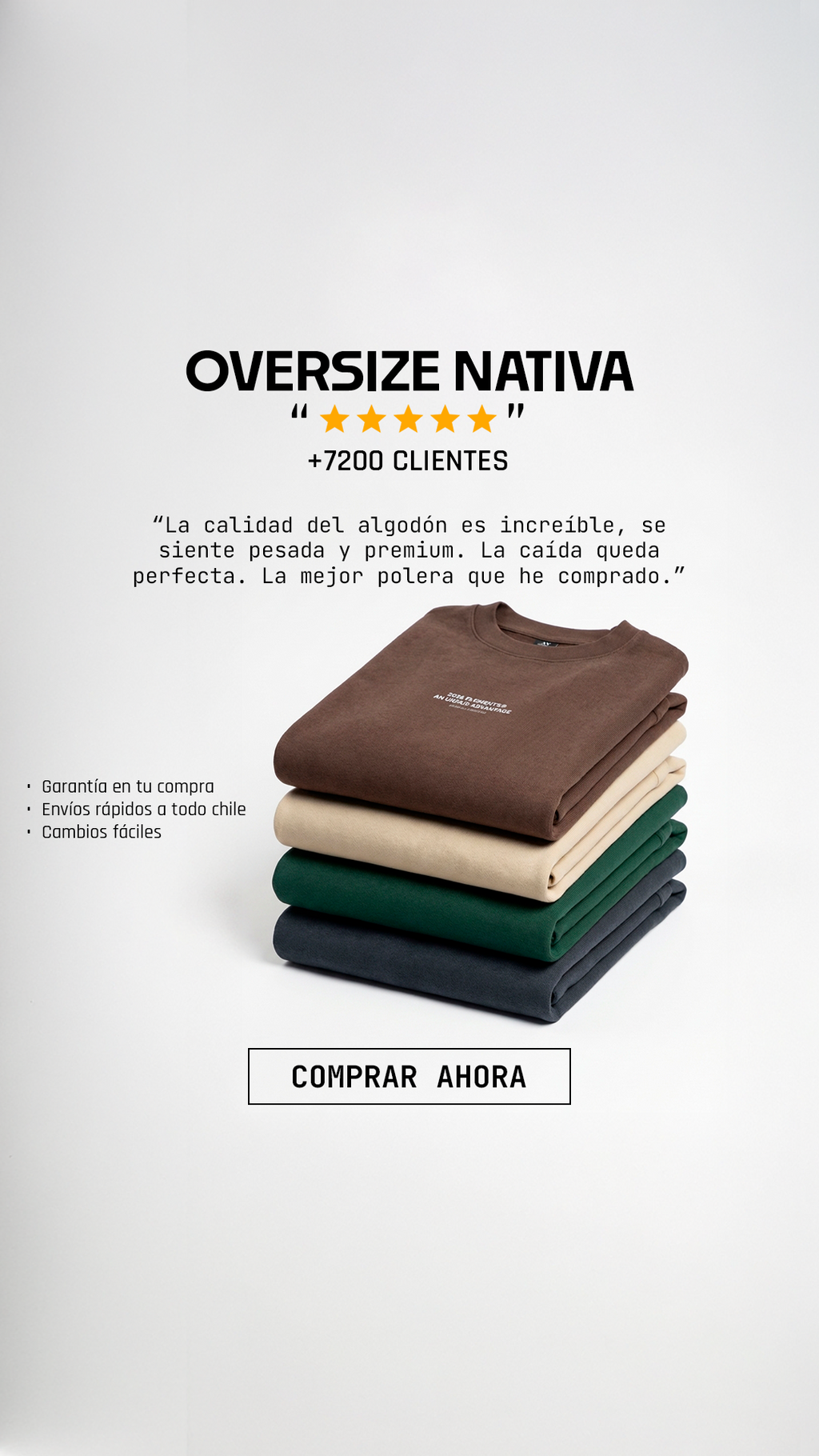 Polera Unfair™ Oversize Blanca | Nativa Elements