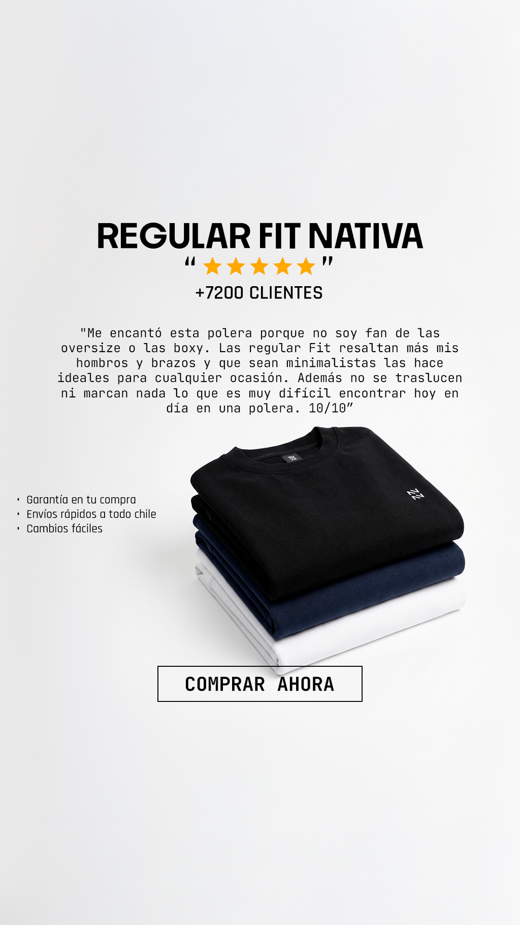 POLERA BASICA REGULAR FIT MARINO OSCURO