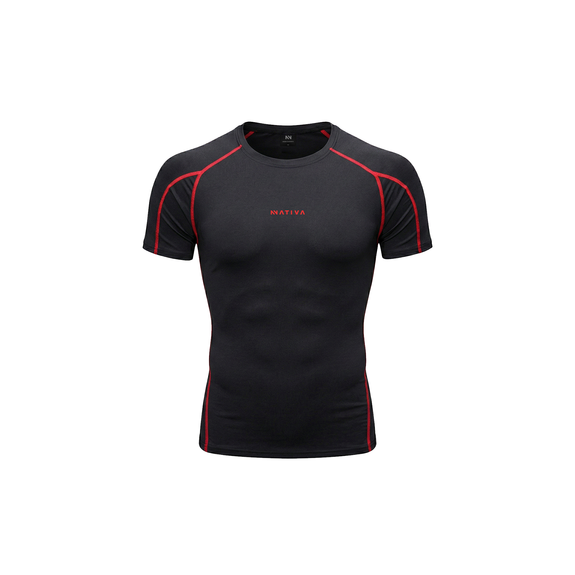 COMPRESS MANGA CORTA NEGRA CON ROJO LEGEND®