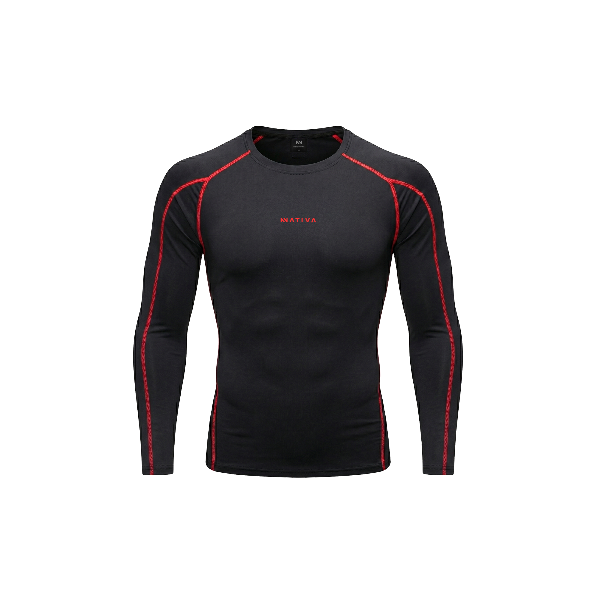 COMPRESS MANGA LARGA NEGRA CON ROJO LEGEND®
