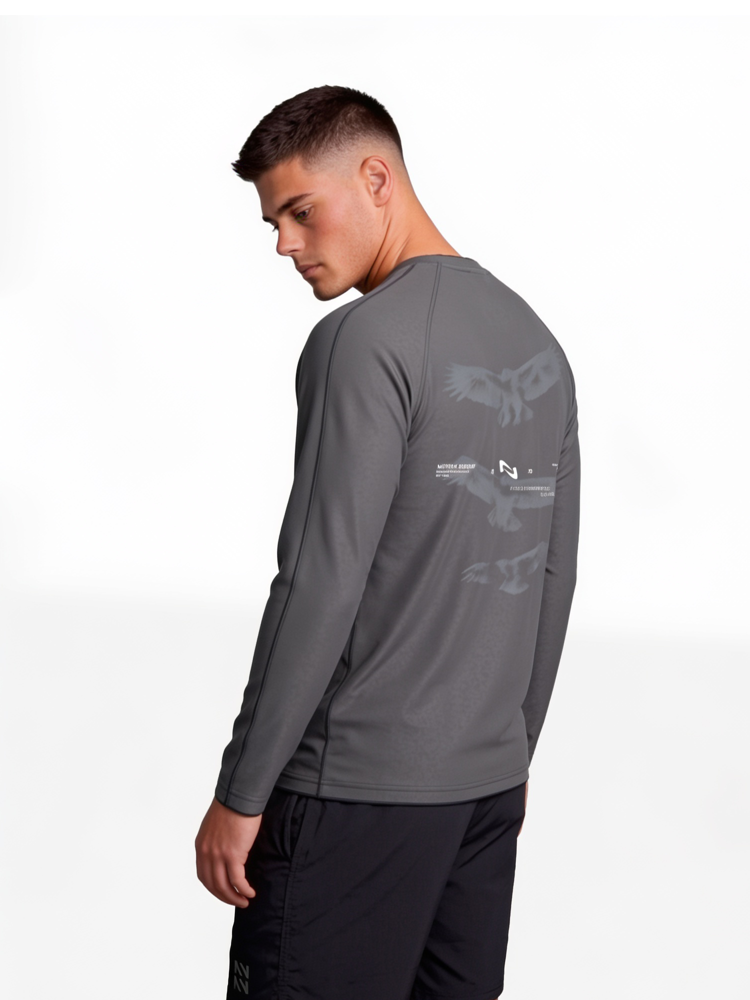 POLERA MANGA LARGA QUICK-DRY PLOMO