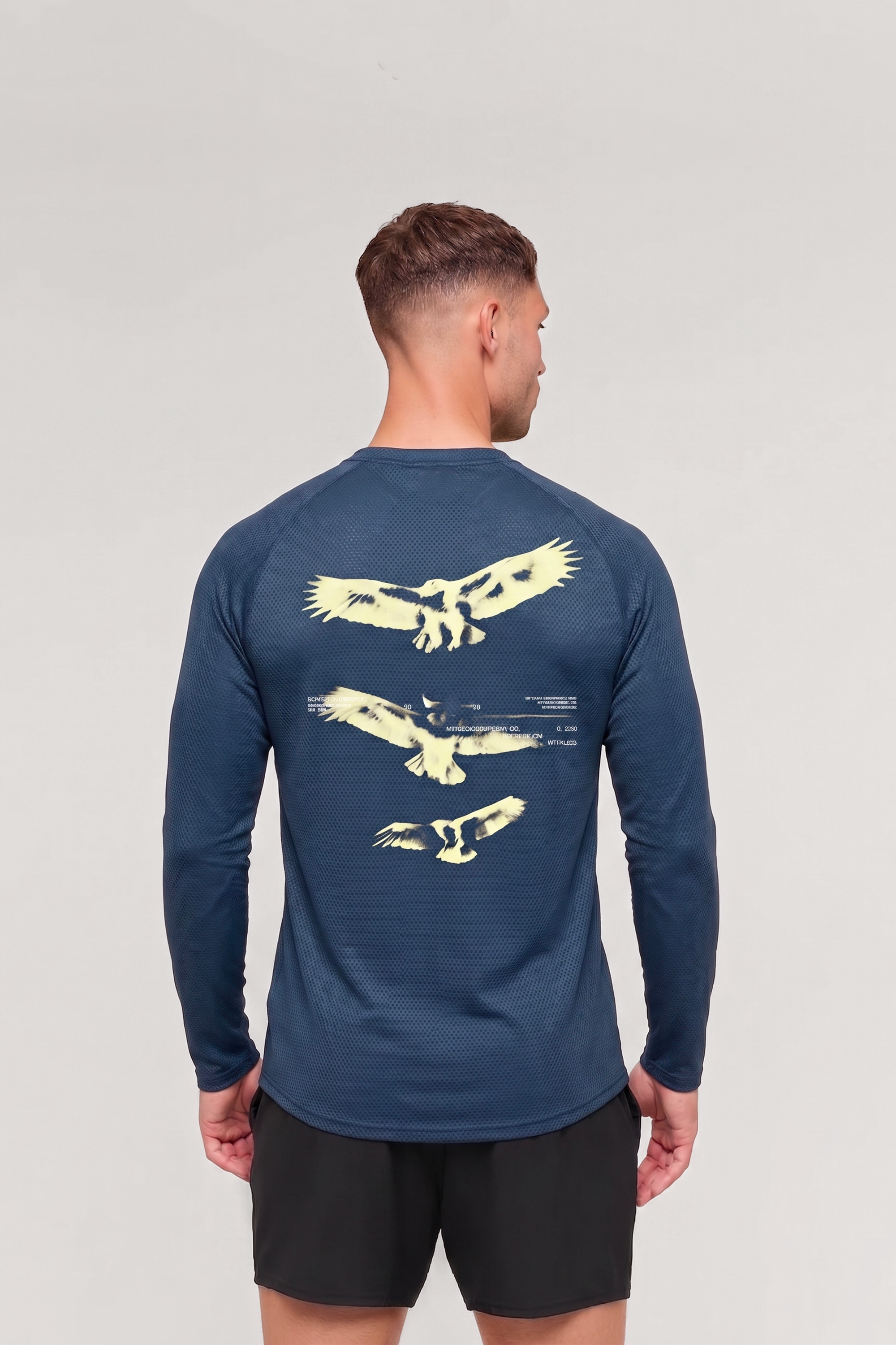 POLERA MANGA LARGA QUICK-DRY AZUL MARINO