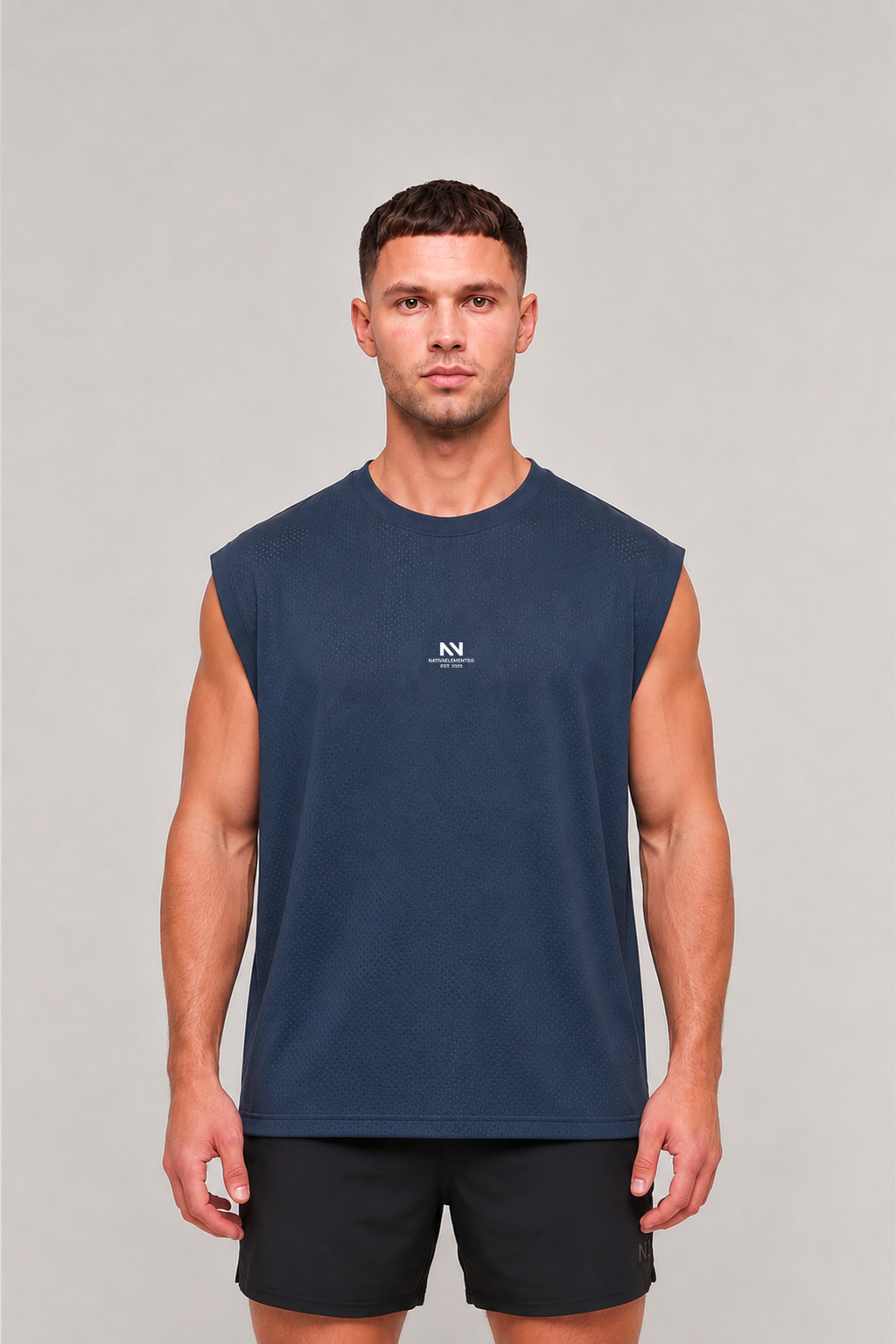 MUSCULOSA TANK QUICK-DRY NAVY