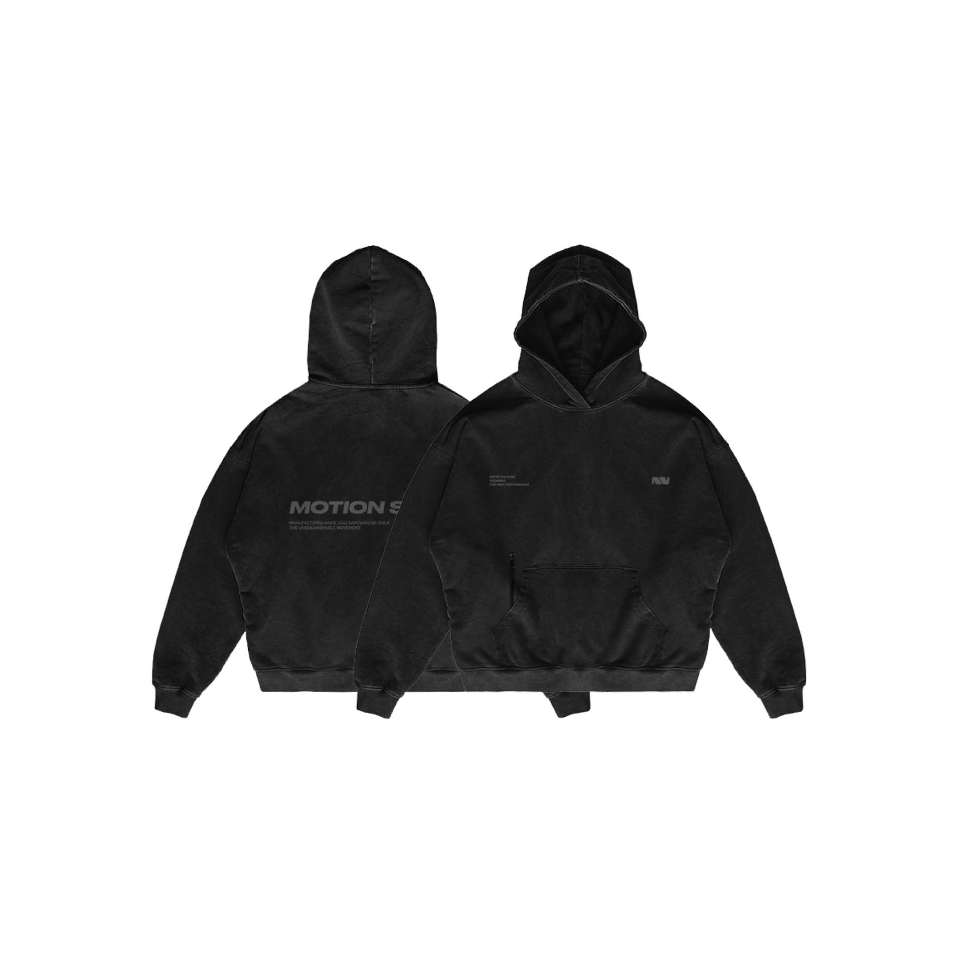 HOODIE MOTION™ NEGRO/GRIS