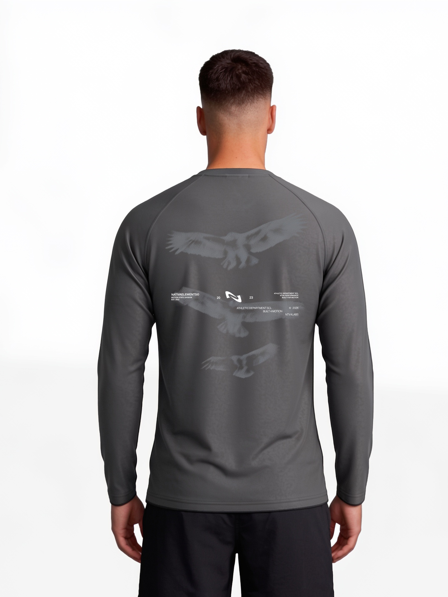 POLERA MANGA LARGA QUICK-DRY PLOMO