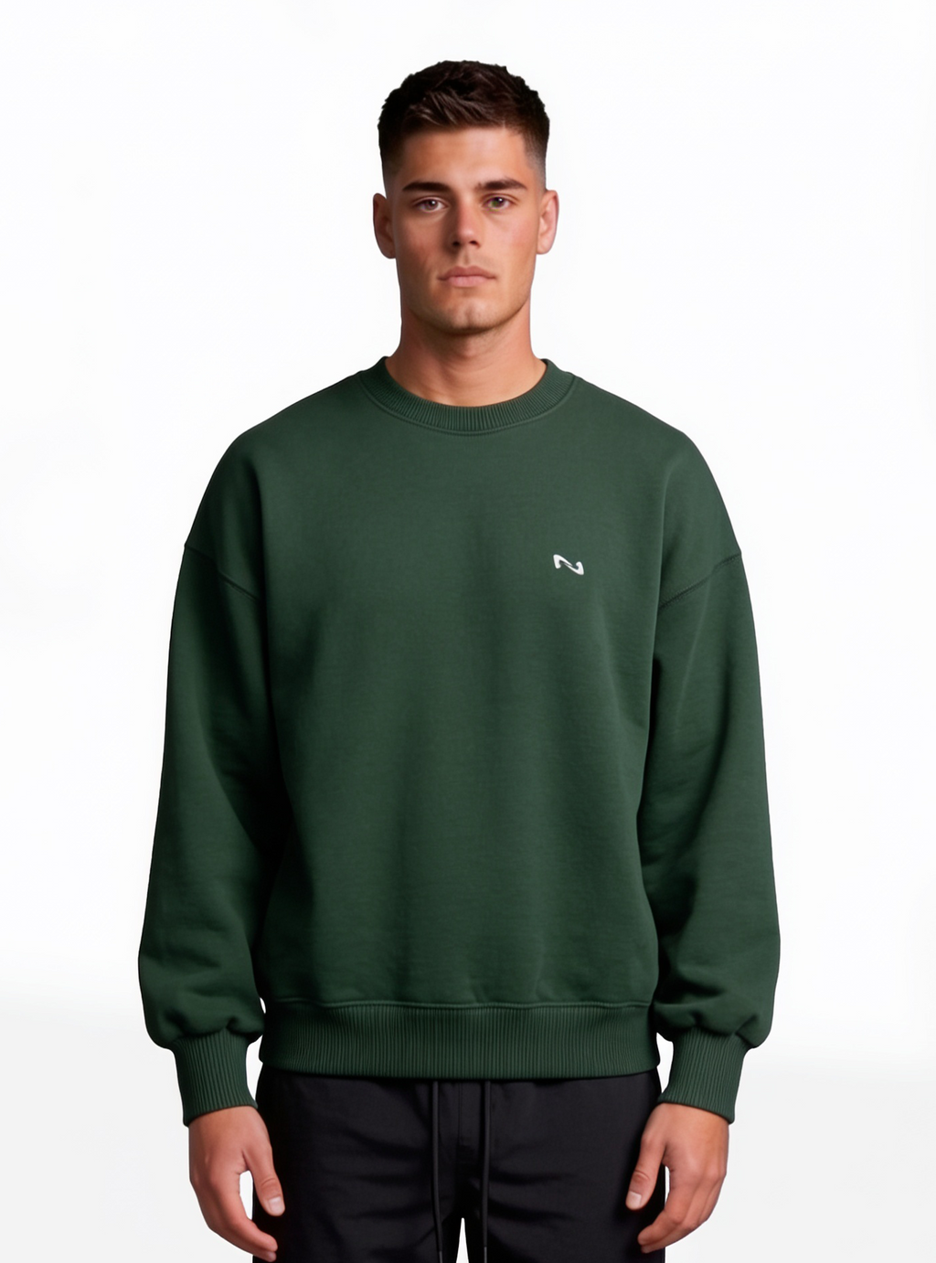 CREWNECK VERDE BASIC® POLERÓN  OVERSIZE