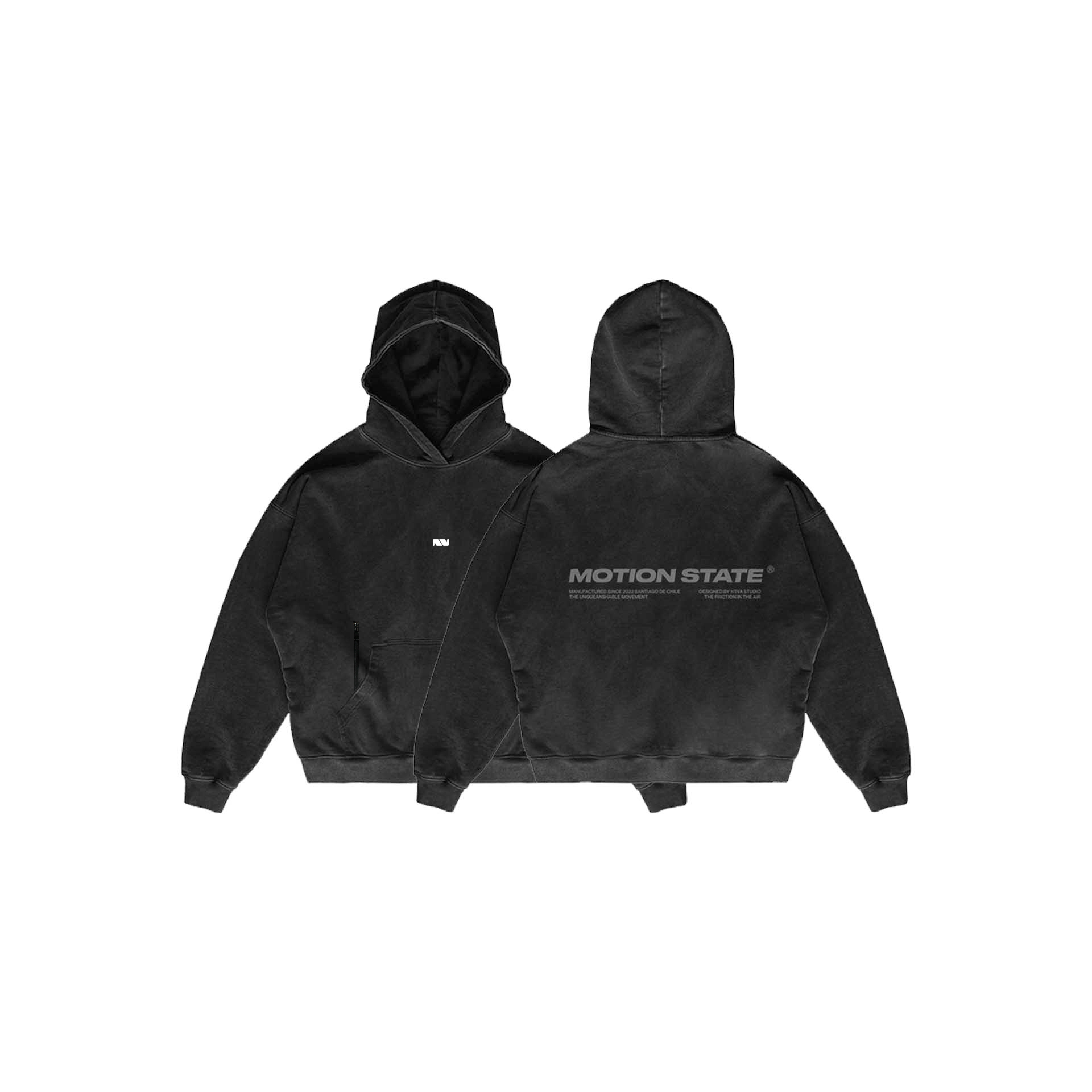 HOODIE MOTION™ BOXY FIT NEGRO