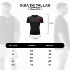 COMPRESS MANGA LARGA NEGRA CON ROJO LEGEND®