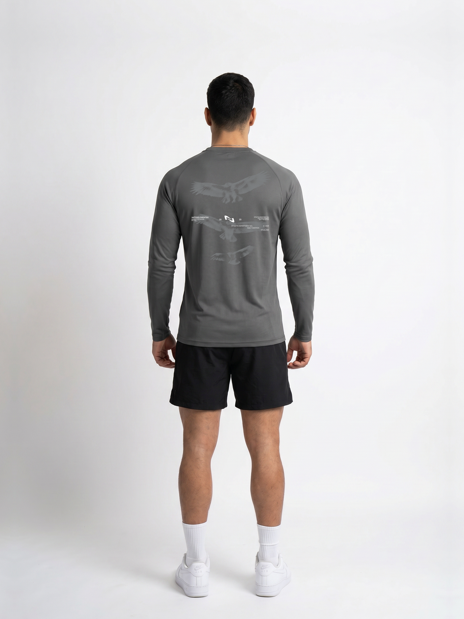 POLERA MANGA LARGA QUICK-DRY PLOMO