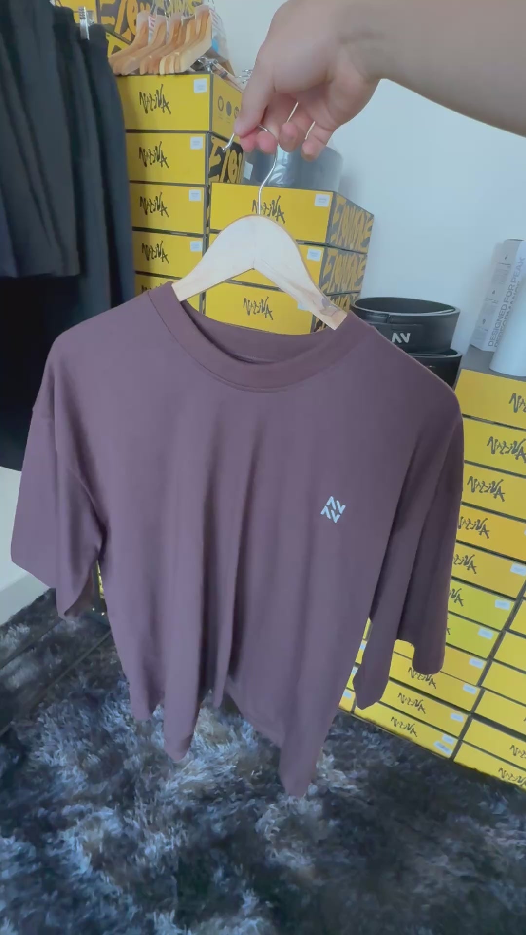 POLERA BOXYFIT CAFE
