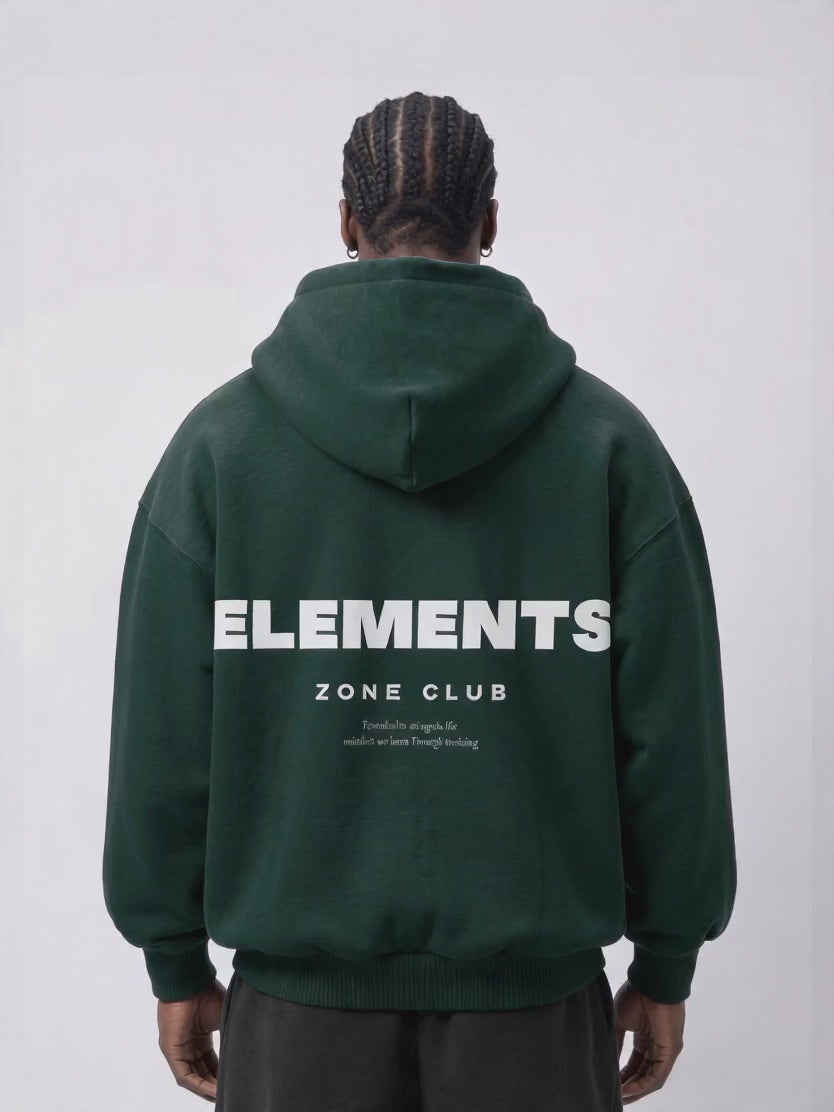POLERON VERDE ELEMENTS® 100% ALGODÓN