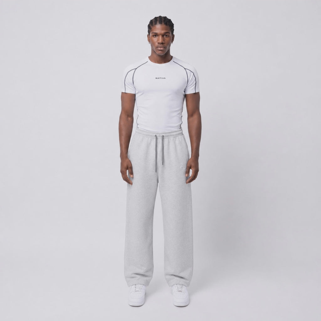 BUZO FIT RECTO GRIS 100% ALGODÓN