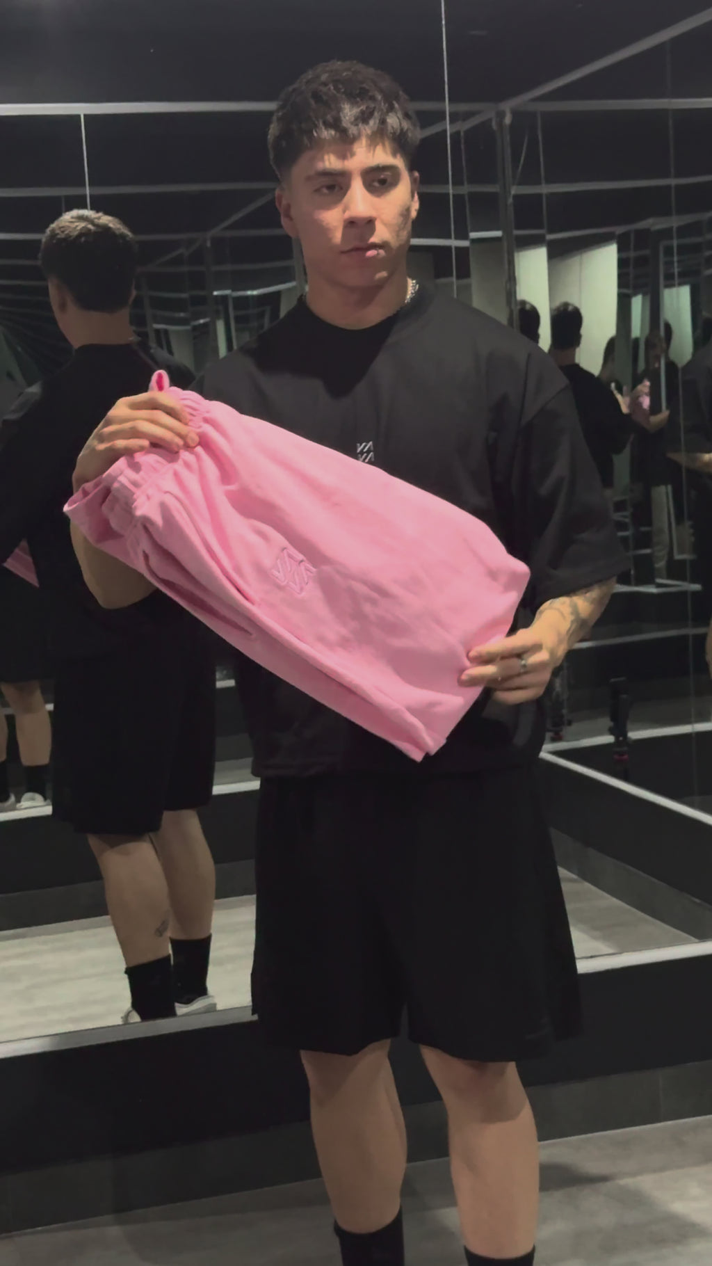 PANTALON BUZO RECTO ROSADO