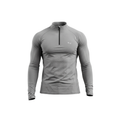 SWEATER QUARTER ZIP GRIS POLAR