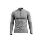 SWEATER QUARTER ZIP GRIS POLAR