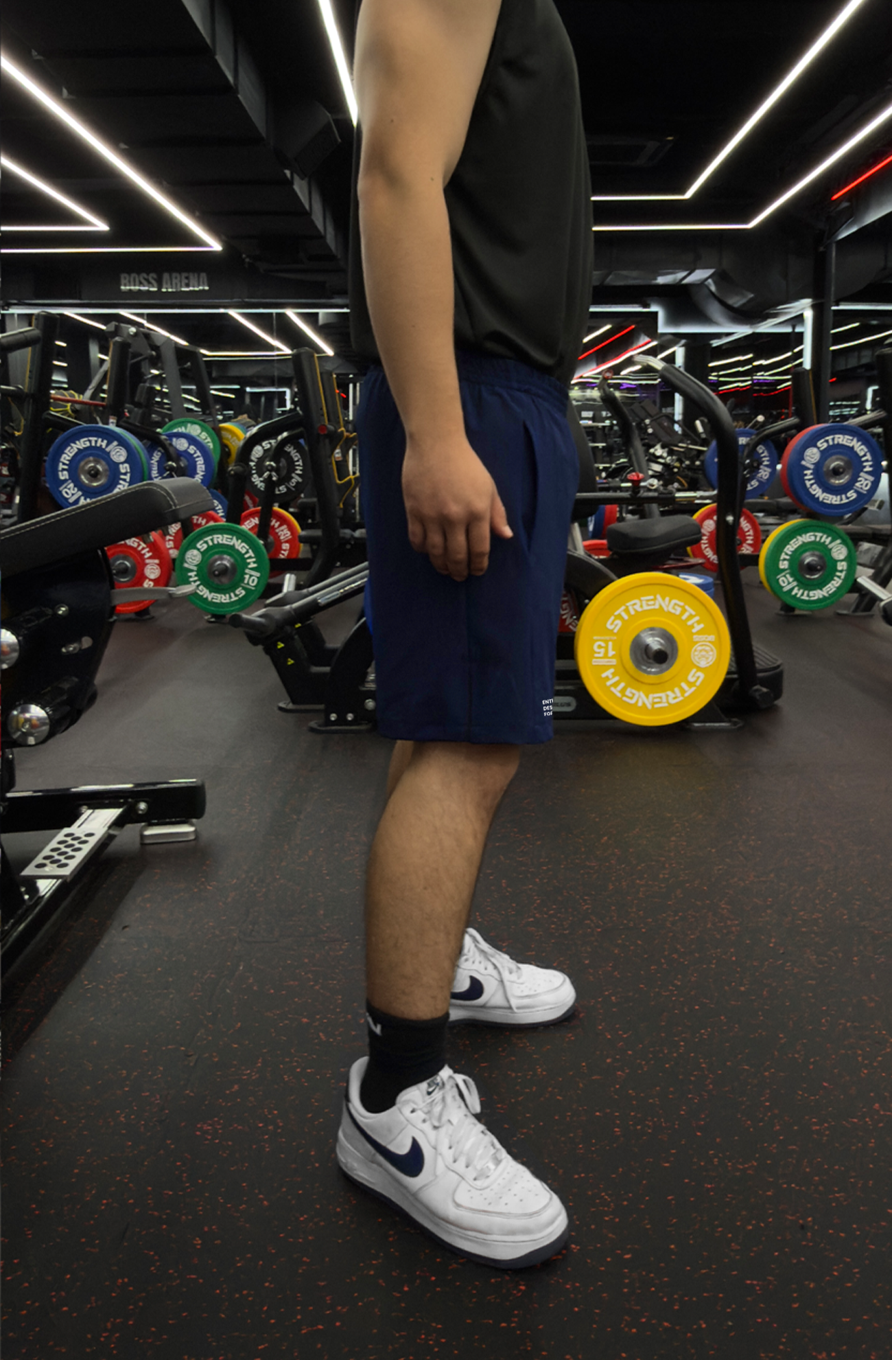 Short Deportivo Azul V2 — vista lateral | Nativa Elements