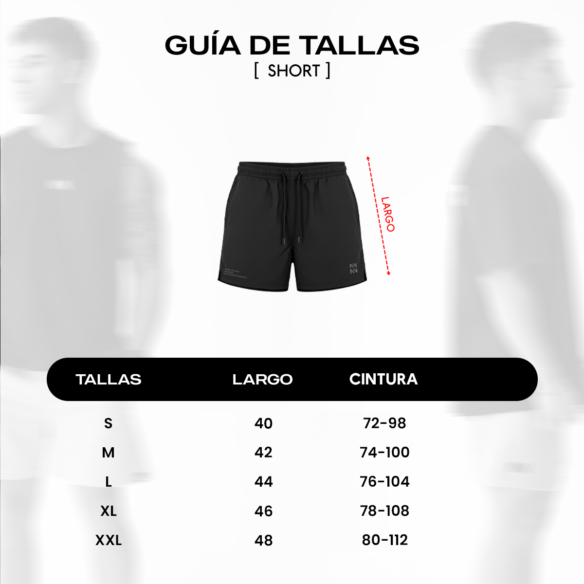 Short Deportivo Negro V2 | Nativa Elements
