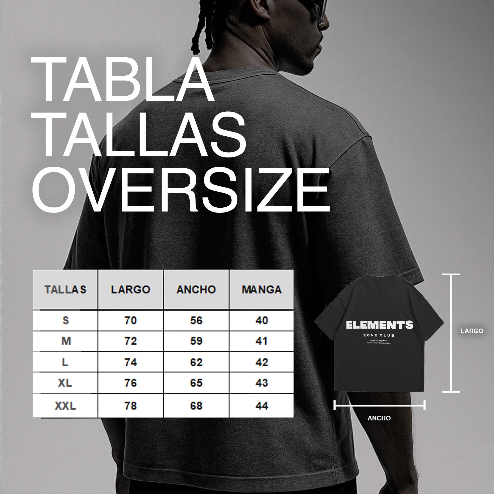 POLERA OVERSIZE FITNESSBRAND™ NEGRA